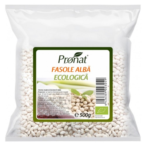 Fasole alba bio, 500g