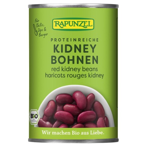Legume bio in conserva, Fasole kidney bio rosie la conserva - 400 g, biomag.ro