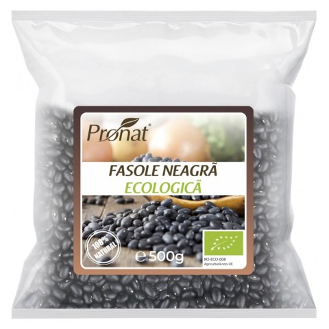 Pronat Foil Pack, Fasole neagra bio, 500g, biomag.ro