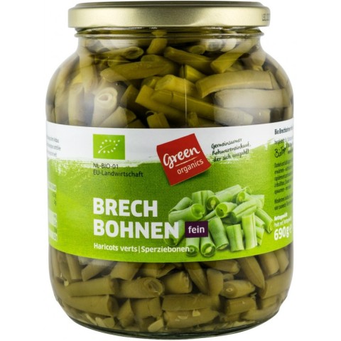 Conserve, pateuri, Fasole verde bio, 690g green organics, biomag.ro