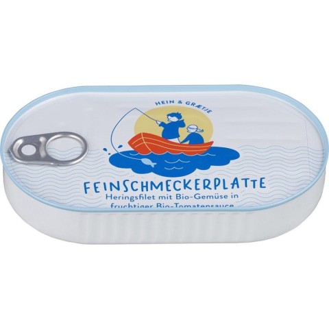 Conserve de peste bio, File de hering cu legume in sos de rosii bio - 200 g, biomag.ro