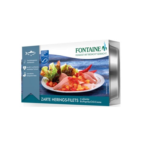 Pagina 2 Conserve, pateuri, File de hering in sos bio cu ardei iute, 200g, biomag.ro