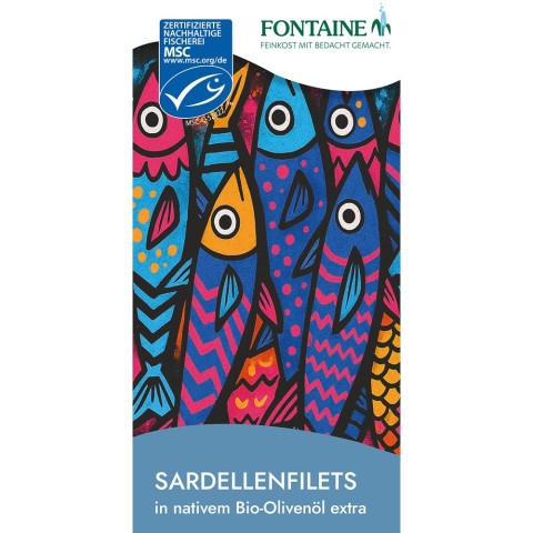 Fontaine, File de sardine in ulei de masline extravirgin  bio - 45 g, biomag.ro