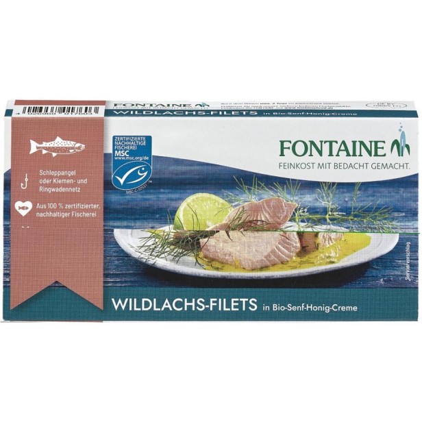 File de somon salbatic in sos bio de mustar si miere  - 200 g