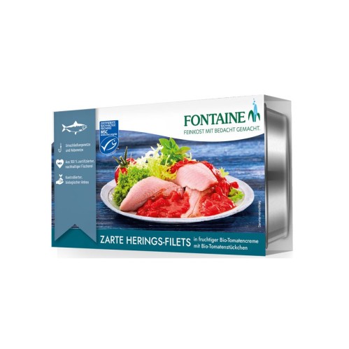 File fraged de hering in sos de rosii, 200g