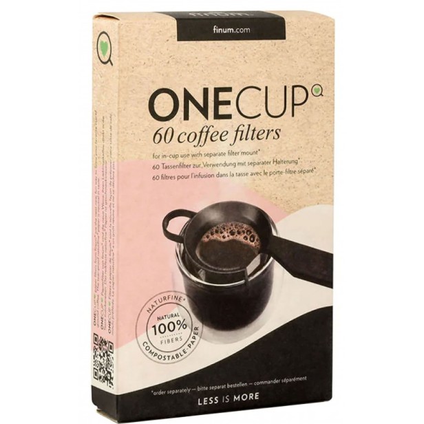 Onecup, 60 de filtre natur fine pentru cafea, riensch&