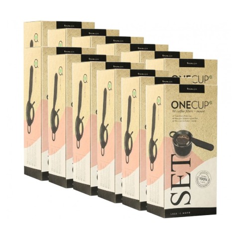 Pagina 2 Diverse, Onecup, 60 de filtre naturfine pentru cafea + suport de prindere, riensch&, biomag.ro