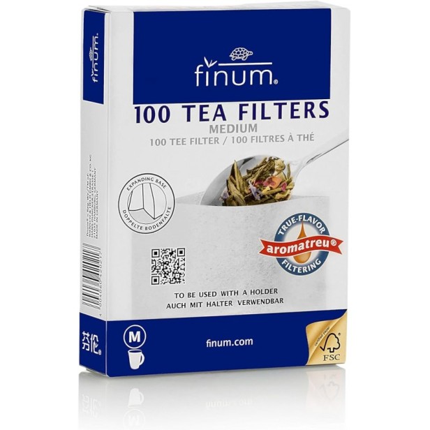 Filtre pentru ceai, marimea m, albe, 100 buc, riensch&