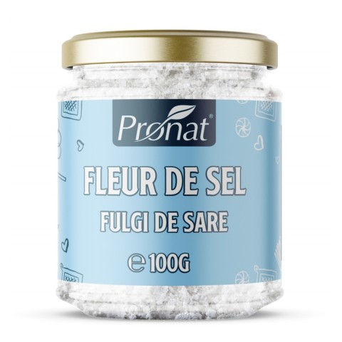 Pronat Glass Pack, Fleur de sel fulgi de sare, 100g, biomag.ro