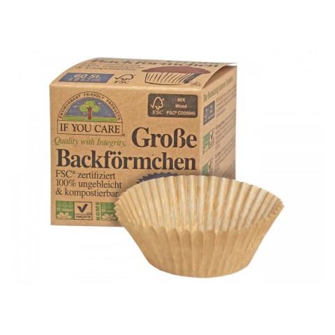 Diverse, Forme de copt pentru briose, mari 6.3 cm, 60 bucati if you care, biomag.ro