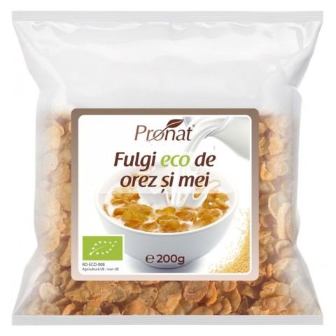 Pagina 2 Cereale bio, Fulgi bio de orez si mei, 200g, biomag.ro