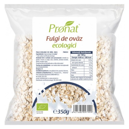 Fulgi bio de ovaz mari, 350g