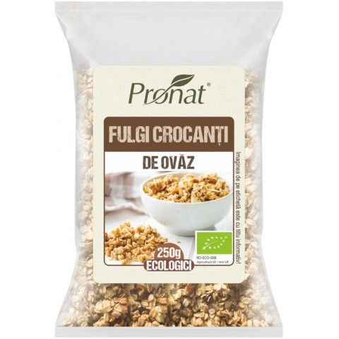 Pronat Foil Pack, Fulgi crocanti bio de ovaz 250g, biomag.ro