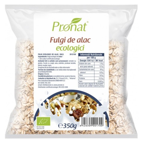 Cereale bio, Fulgi de alac bio, 350g, biomag.ro