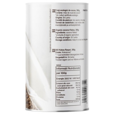 Fulgi de cocos bio, 380g