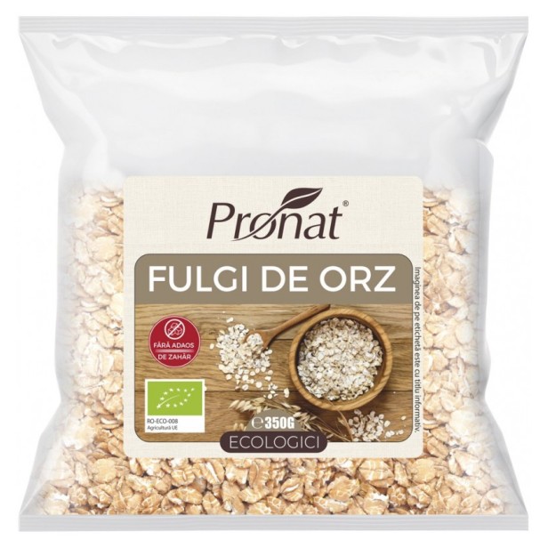 Fulgi de orz bio, 350g