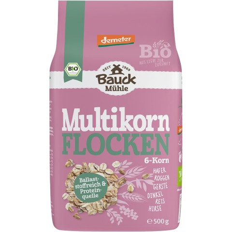 BauckHof, Fulgi bio din 6 cereale demeter - 500 g, biomag.ro