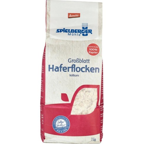 Fulgi mari de ovaz integral demeter - 1 kg