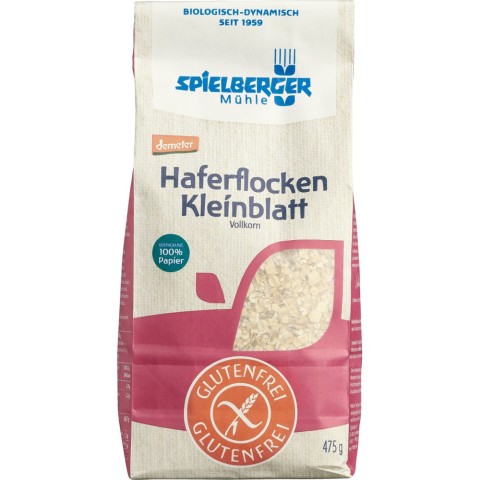 Fulgi din cereale bio, Fulgi mici de ovaz bio integrali fara gluten demeter - 475 g, biomag.ro