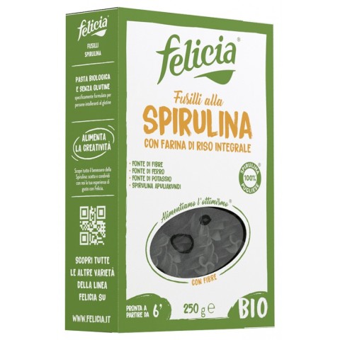 Paste fainoase, Fusilli bio din orez integral cu spirulina 250g, biomag.ro