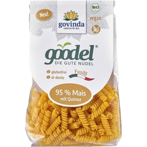 Govinda, Fusilli bio din porumb cu quinoa fara gluten - 250 g, biomag.ro