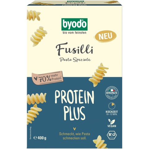 Byodo, Fusilli bio protein plus - 400 g, biomag.ro