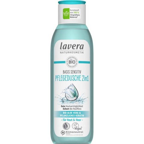 Lavera, Gel de dus 2 in 1 cu aloe vera bio si cheratina vegetala - 250 ml, biomag.ro