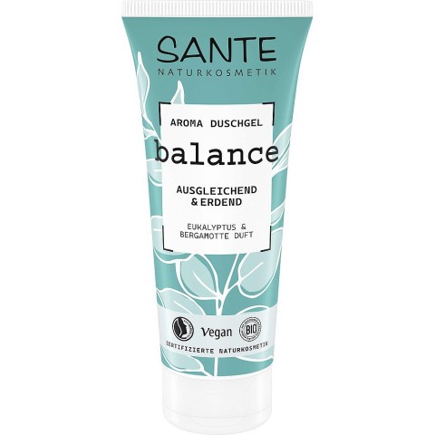 Sante, Gel de dus balance cu eucalipt si bergamota - 200 ml, biomag.ro