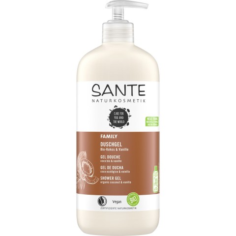 Sante, Gel de dus cu cocos bio si vanilie - 500 ml, biomag.ro