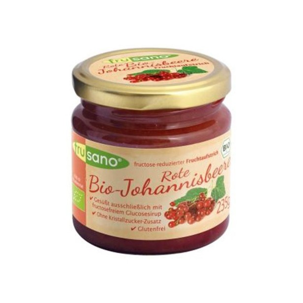 Gem bio de coacaze rosii, 235g frusano