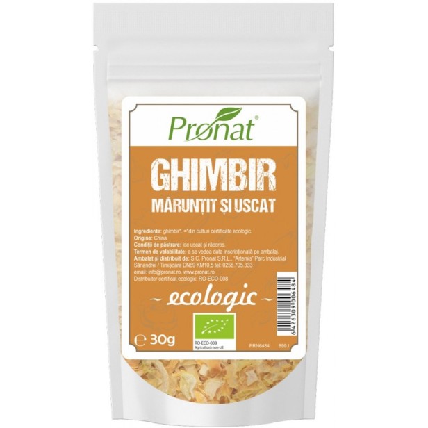 Ghimbir bio maruntit si uscat, 30g