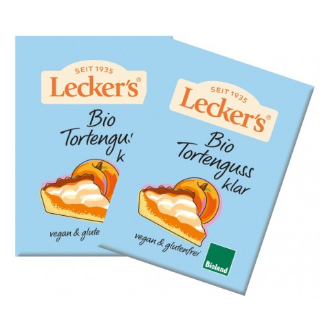 Lecker's, Glazura de gelatina bio transparenta 2x10g lecker's, biomag.ro