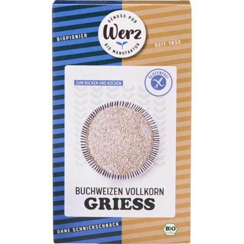 Werz, Gris bio de hrisca integrala fara gluten - 250 g, biomag.ro