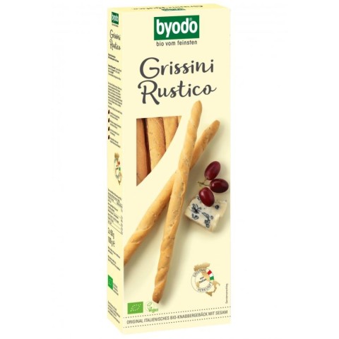 Sticksuri, chipsuri si covrigei, Grisine rustice cu susan bio - 100 g, biomag.ro