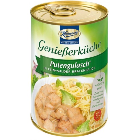 Gulas de curcan in sos delicat-fin, 400g keunecke