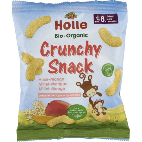 Gustare crocanta cu mei si mango bio fara gluten pentru copii 8 luni - 25 g