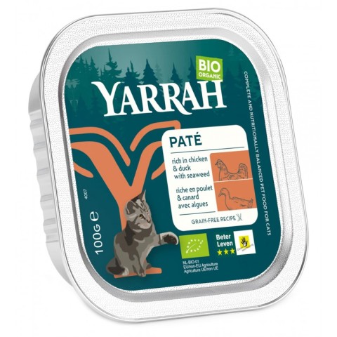 Animale, Hrana umeda bio pentru pisici cu carne de pui si rata, 100g, biomag.ro