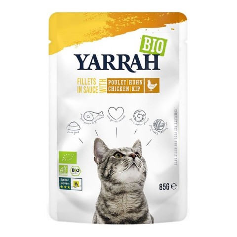 Animale, Hrana umeda bio pentru pisici, file de pui in sos, 85g, biomag.ro