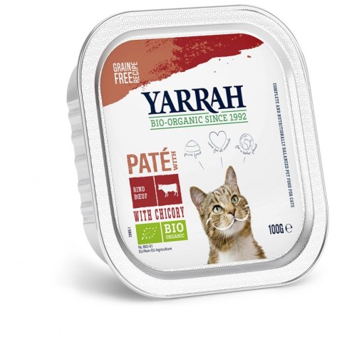 Animale, Hrana umeda bio pentru pisici, pate cu carne de vita si cicoare, 100g, biomag.ro