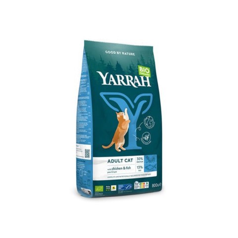 Animale, Hrana uscata bio pentru pisici cu pui si peste, 800g, biomag.ro