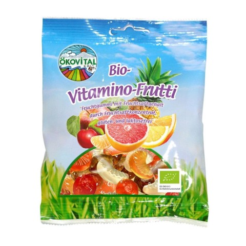 Jeleuri bio, Jeleuri bio cu fructe si vitamine fara gluten si lactoza - 80 g, biomag.ro