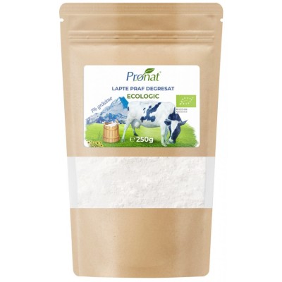 Lapte praf bio degresat, 1% grasime, 250g