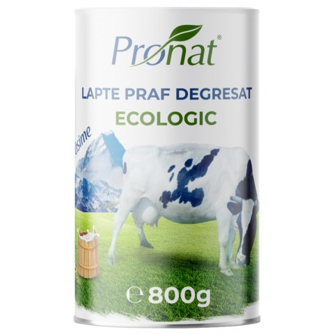 Produse lactate BIO, Lapte praf bio degresat, 1% grasime, 800g, biomag.ro
