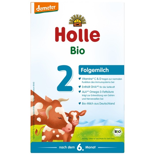 Lapte praf bio de vaca pentru sugari 6 luni formula 2 demeter - 600 g
