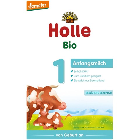 Holle, Lapte praf bio de vaca pentru sugari de la nastere formula 1 - 400 g, biomag.ro