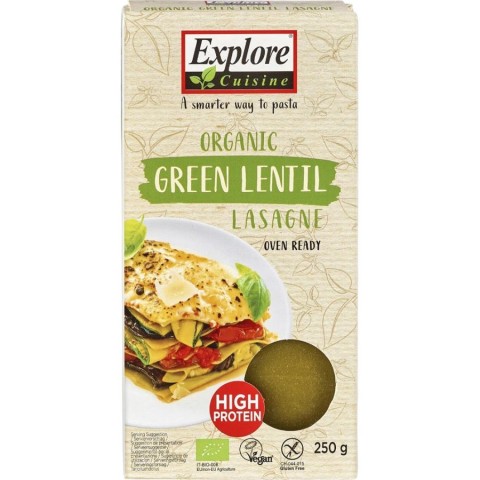 Lasagna din linte verde bio fara gluten - 250 g Paste bio fara gluten, Lasagna din linte verde bio fara gluten - 250 g, biomag.ro