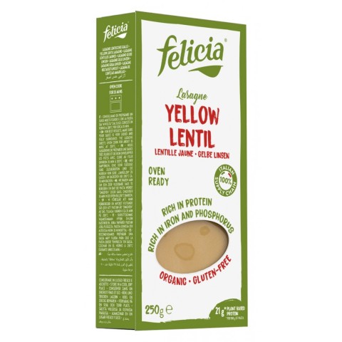 Felicia, Lasagna bio din linte galbena, 250g, biomag.ro