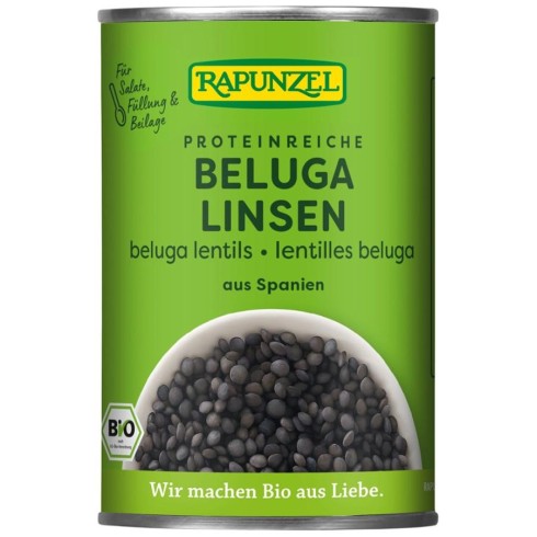 Linte beluga bio neagra in conserva - 400 g