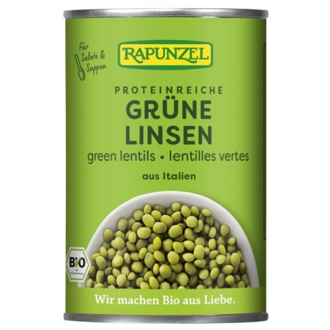 Legume bio in conserva, Linte verde bio la conserva - 400 g, biomag.ro