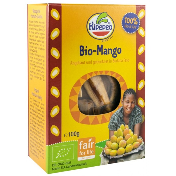 Mango bio si fairtrade, bucati uscate, 100g kipepeo